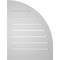 Ekena Millwork Quarter Round Top Left Surface Mount PVC Gable Vent w/ 2"W x 2"P Brickmould Sill Frame, 20"W x 26"H GVPQL20X2603SF - alternate 5